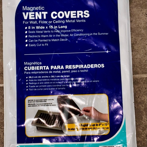 Magnetic Vent Covers - White, 8x15in - Easy Cut to Fit - Picture 1 of 3